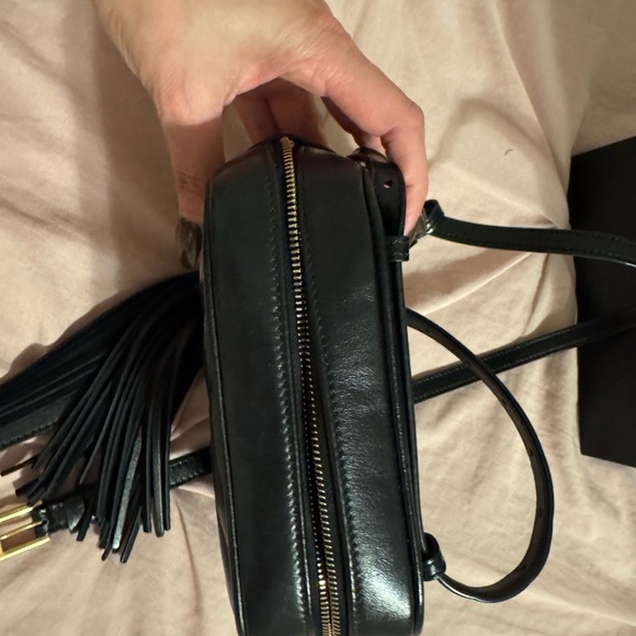 Saint Laurent Black Chevron Crossbody Belt Bag - Picture 7 of 7